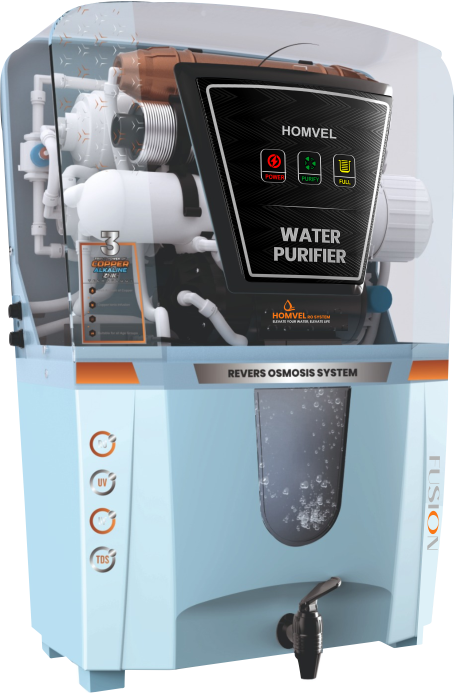 Fusion RO Water Purifier – Transparent Blue Edition